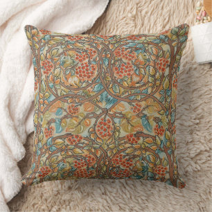 William Morris Style Cottagecore Squirrel Floral  Cushion