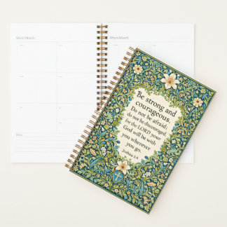 William Morris style floral and scripture Planner