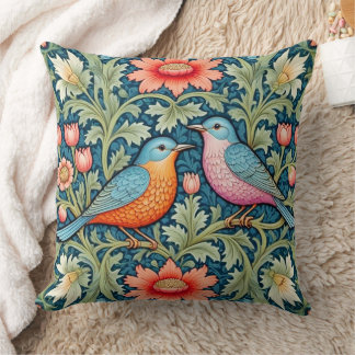 William Morris Style Floral/Birds Cushion. Cushion
