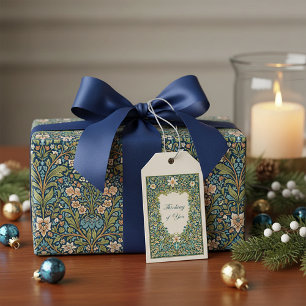 William Morris style floral Thinking of You Gift Tags