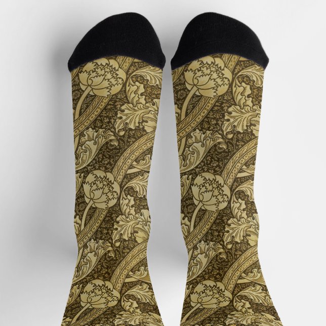 William Morris Style Florence Floral Tapestry Socks (Top)