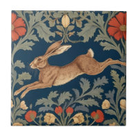 William Morris style Left Facing Running Hare