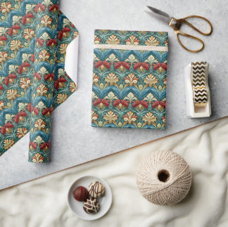 William Morris style pattern Wrapping Paper