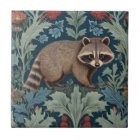William Morris style Right Facing Racoon