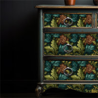 William Morris Style Victorian Green Botanical