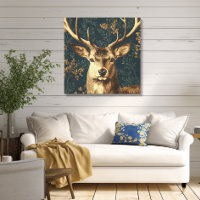 William Morris Style Vintage Deer 