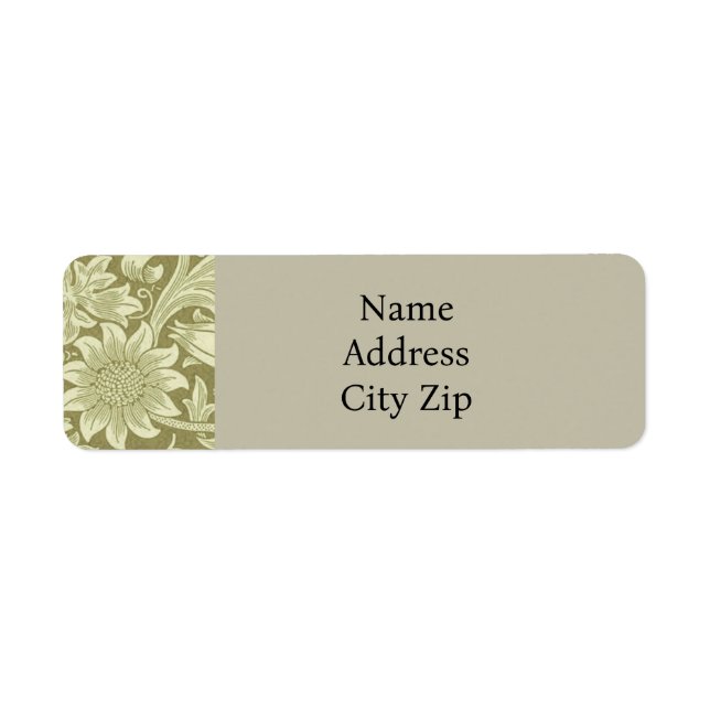 William Morris Sunflower Green Flower  (Front)