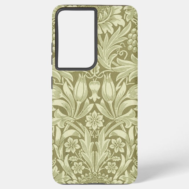 William Morris Sunflower Green Flower  Samsung Galaxy S21 Ultra Case (Back)