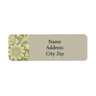 William Morris Sunflower Vintage Olive Damask