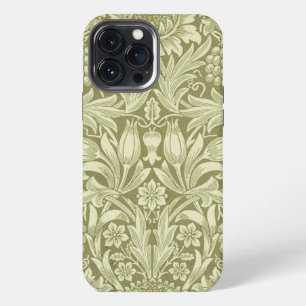 William Morris Sunflower Vintage Olive Damask iPhone 13 Pro Max Case