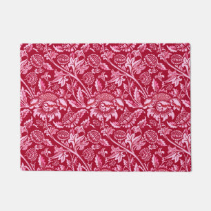 William Morris Sunflowers, Burgundy and Pink Doormat