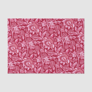 William Morris Sunflowers, Burgundy and Pink  Tissue Paper