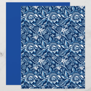 William Morris Sunflowers, Dark Blue and White