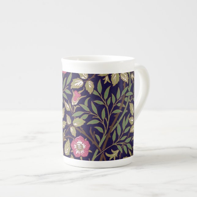 William Morris Sweet Briar Floral Art Nouveau Bone China Mug (Front Right)