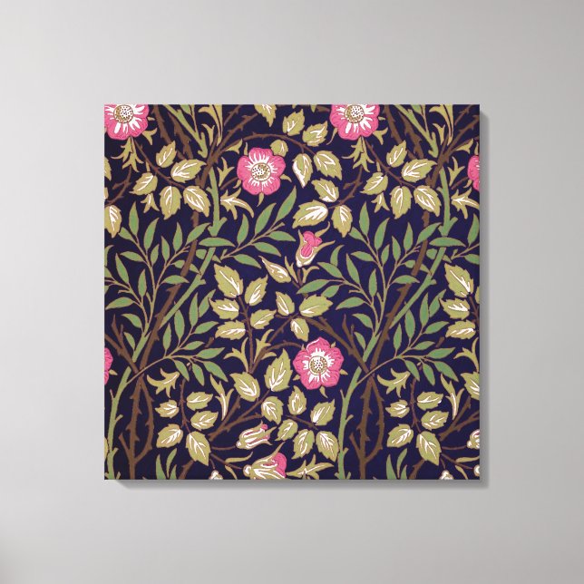 William Morris Sweet Briar Floral Art Nouveau Canvas Print (Front)