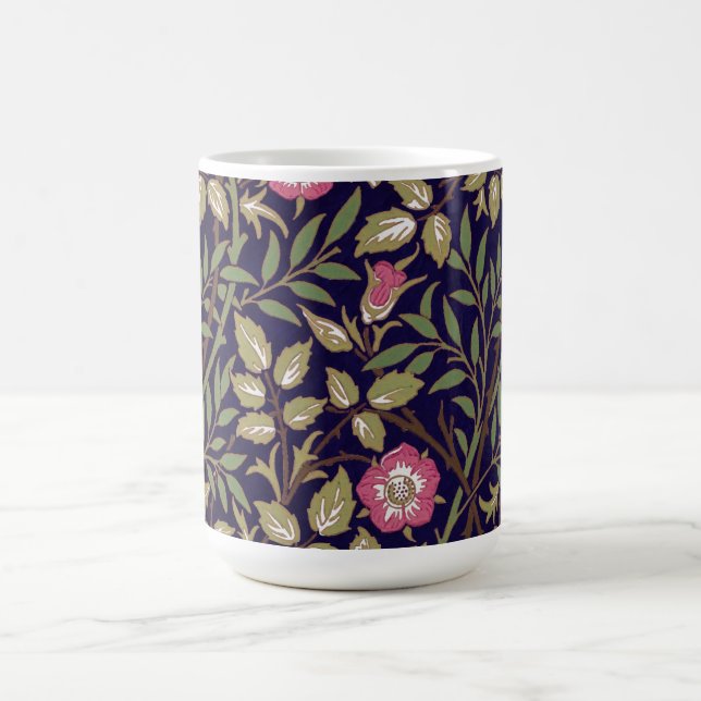 William Morris Sweet Briar Floral Art Nouveau Coffee Mug (Center)