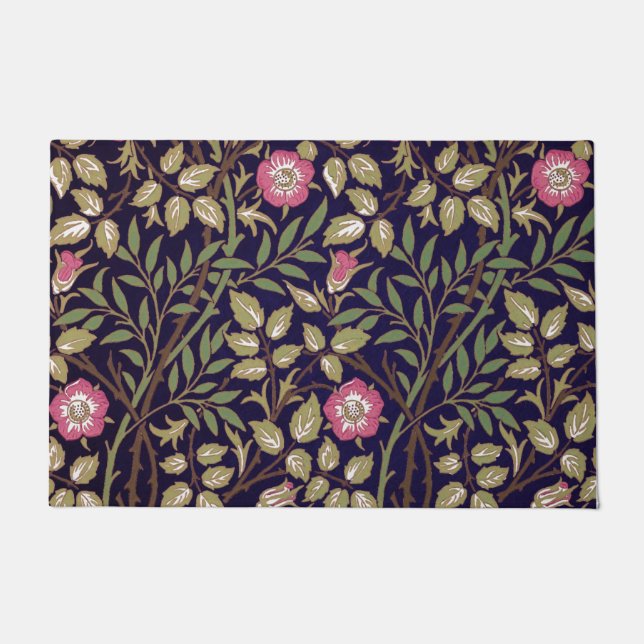 William Morris Sweet Briar Floral Art Nouveau Doormat (Front)