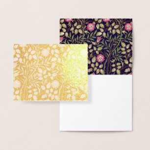 William Morris Sweet Briar Floral Art Nouveau Foil Card