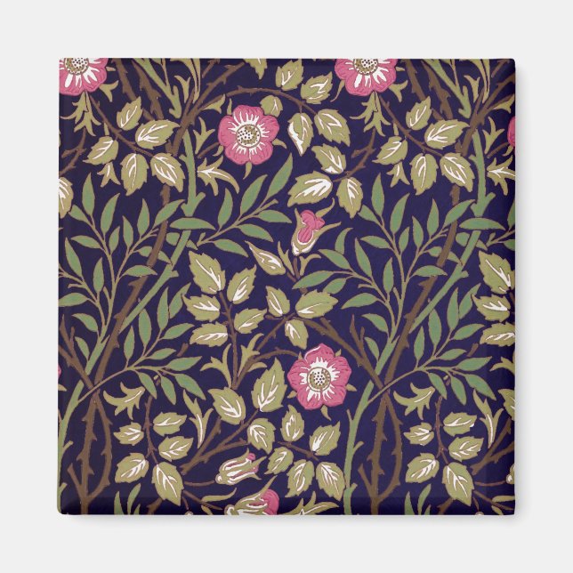 William Morris Sweet Briar Floral Art Nouveau Magnet (Front)