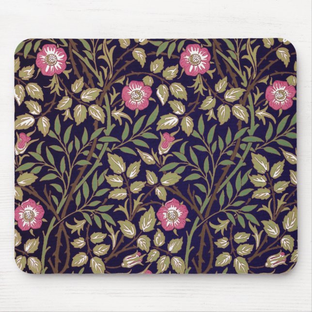 William Morris Sweet Briar Floral Art Nouveau Mouse Mat (Front)