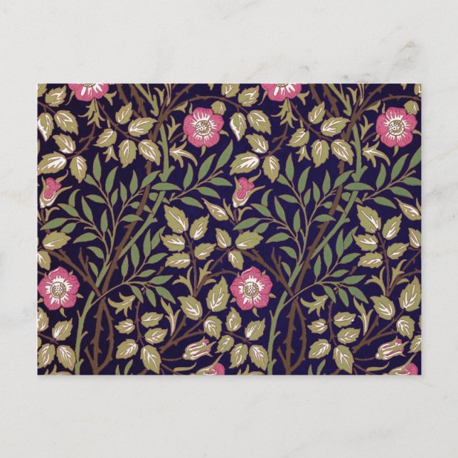 William Morris Sweet Briar Floral Art Nouveau Postcard (Front)