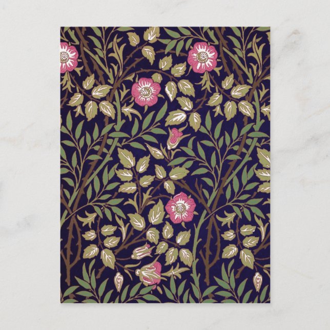 William Morris Sweet Briar Floral Art Nouveau Postcard (Front)