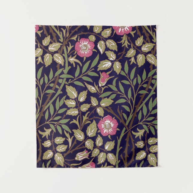 William Morris Sweet Briar Floral Art Nouveau Tapestry (Front)