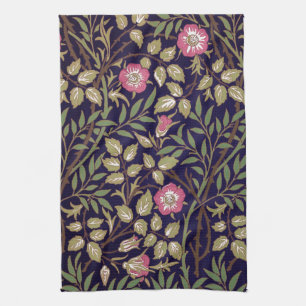 William Morris Sweet Briar Floral Art Nouveau Tea Towel