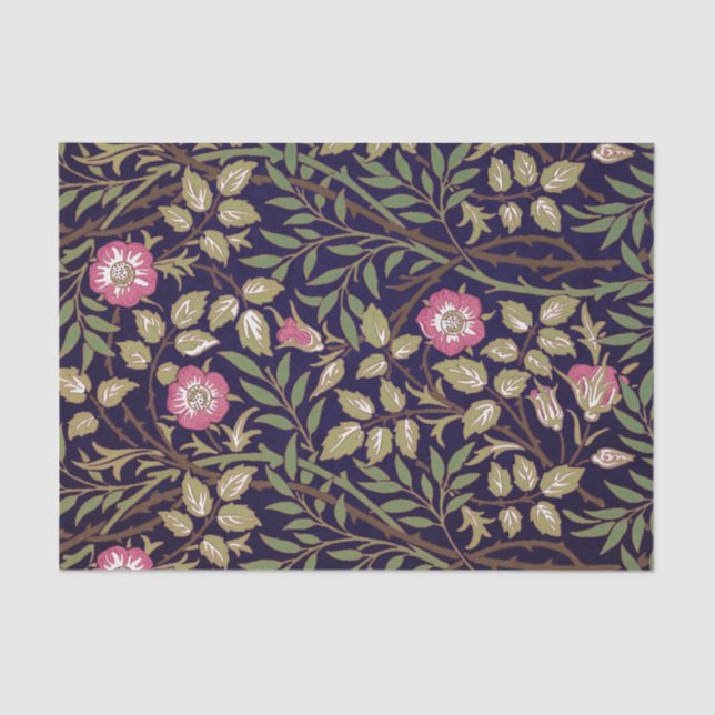 William Morris Sweet Briar Floral Art Nouveau Tissue Paper (Front)