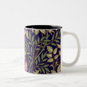 William Morris Sweet Briar Floral Art Nouveau Two-Tone Coffee Mug