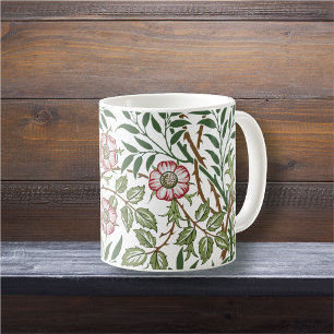 William Morris Sweet Briar Wild Red Roses Vintage Coffee Mug
