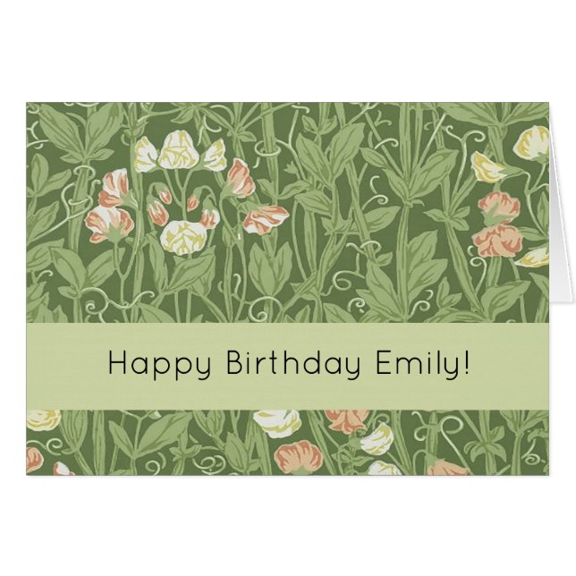 William Morris Sweet Pea Floral Design (Front Horizontal)