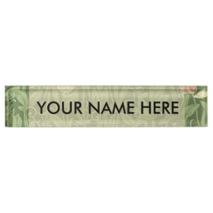William Morris Sweet Pea Floral Design Nameplate
