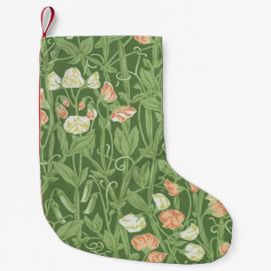 William Morris Sweet Pea Floral Design Small Christmas Stocking