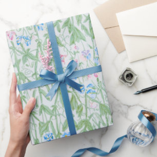 William Morris Sweet Pea Pastel Floral Art Wrapping Paper