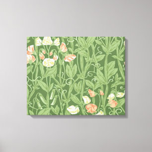 William Morris Sweet Pea Pattern Vintage Botanical Canvas Print