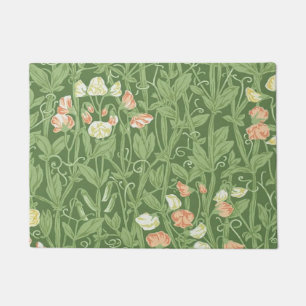 William Morris Sweet Pea Pattern Vintage Botanical Doormat