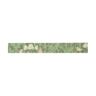 William Morris Sweet Pea Pattern Vintage Botanical Invitation Belly Band
