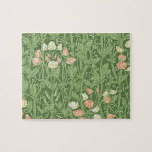 William Morris Sweet Pea Pattern Vintage Botanical Jigsaw Puzzle