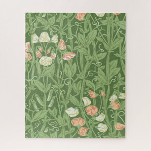 William Morris Sweet Pea Pattern Vintage Botanical Jigsaw Puzzle