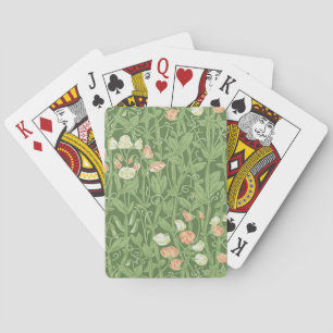 William Morris Sweet Pea Pattern Vintage Botanical Playing Cards