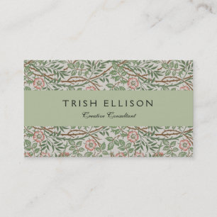 William Morris Sweetbriar Floral Art Nouveau Business Card