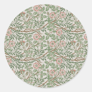 William Morris Sweetbriar Floral Art Nouveau Classic Round Sticker