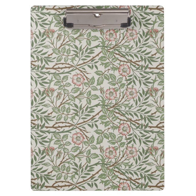 William Morris Sweetbriar Floral Art Nouveau Clipboard (Front)