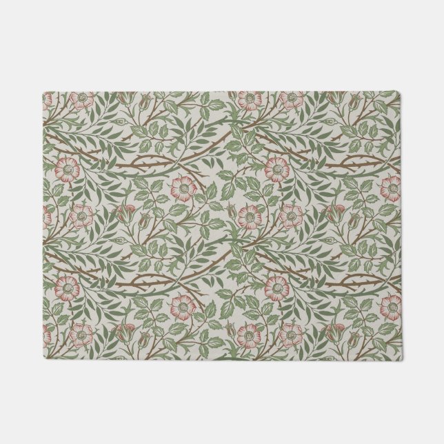 William Morris Sweetbriar Floral Art Nouveau Doormat (Front)