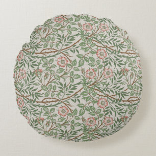 William Morris Sweetbriar Floral Art Nouveau Round Cushion