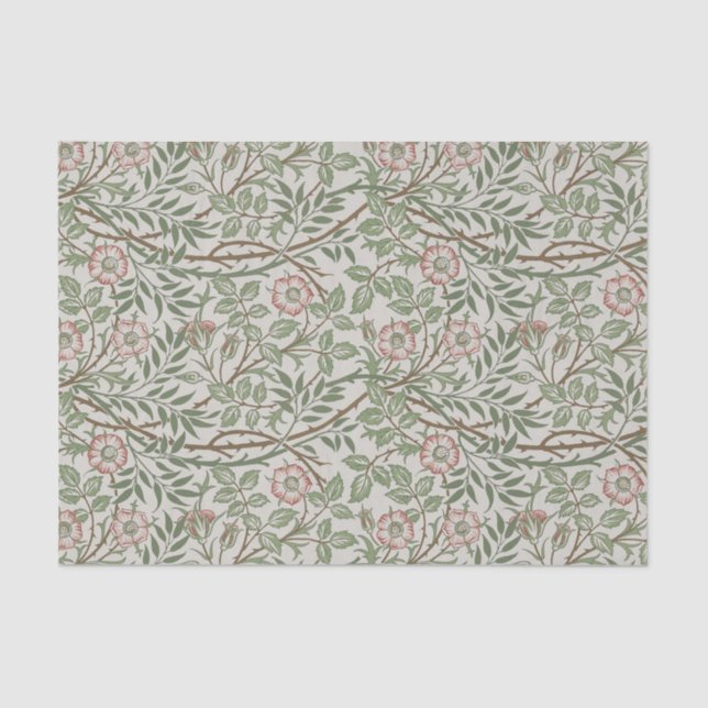 William Morris Sweetbriar Floral Art Nouveau Tissue Paper (Front)