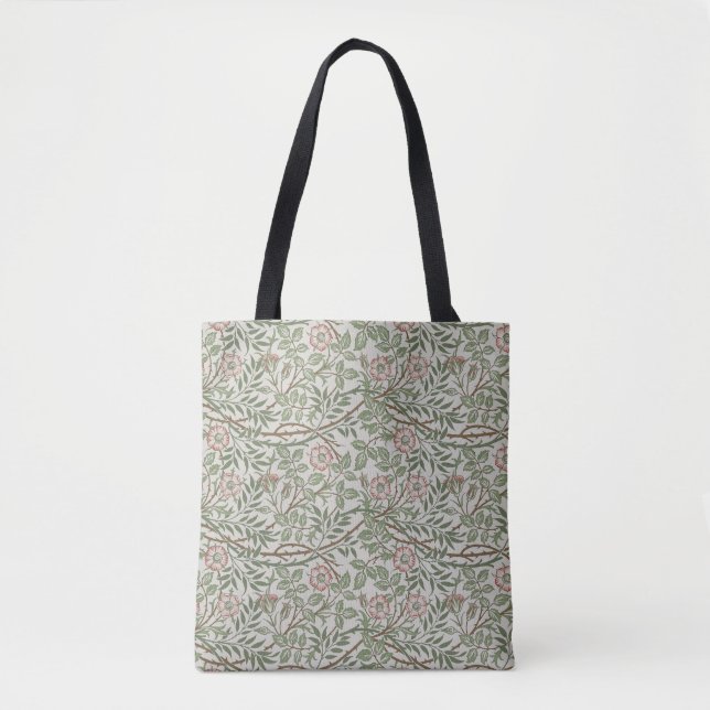 William Morris Sweetbriar Floral Art Nouveau Tote Bag (Front)