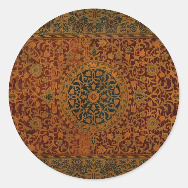 William Morris Tapestry Carpet Rug Classic Round Sticker (Front)
