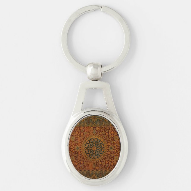 William Morris Tapestry Carpet Rug Key Ring (Front)